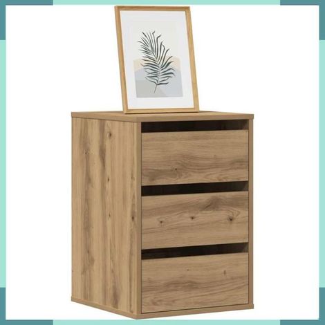 852842 Commode d'angle chêne artisanal 40x41x58 cm bois d'ingénierie (1/5)