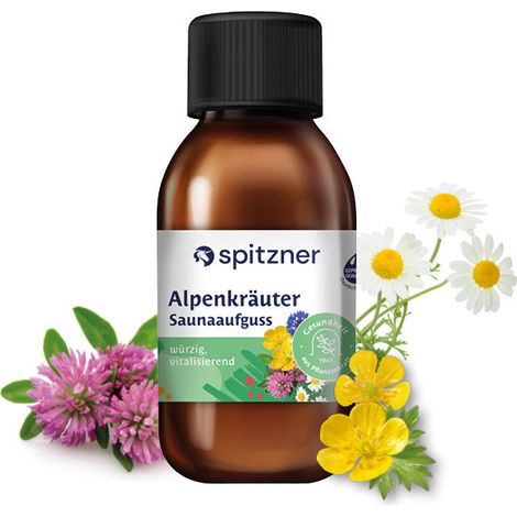 Spitzner Saunaaufguss Alpenkräuter 125 ml Wellness Sauna Aufguss Wellnessaufguss