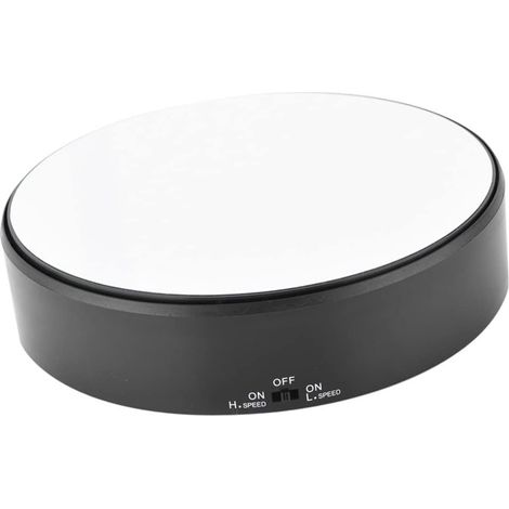 Plateau rotatif 360° miroir pour bijoux, support de présentation tournant à vitesse réglable, présentoir rotatif décoratif (1/5)