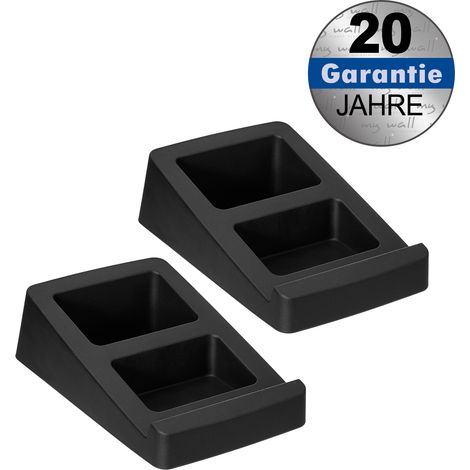 my Wall HS32-1L - Ständer de Tisch Universal für Lautsprecher (2 Stück, trägt bis zu 3 kg, Winkel de Neigung de 15°, Lautsprecher-Ständer, Ständer de Tisch für Lautsprecher, Dämpfung de