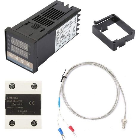 PID-Regler, hochpräziser und intelligenter Industriethermostat mit Thermoelement Typ K und 25-A-SSR für Industrie 4.0-Experten, Gebäudebesitzer und Hausautomatisierungsinstallationen (1/5)