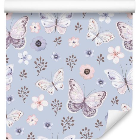 Papel pintado de delicadas mariposas para salón y dormitorio, 50x1000 cm. (1/5)