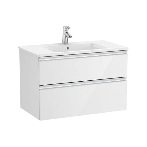 MUEBLE UNIK THE GAP 800X460 LAVABO BLANCO DOS CAJONES BLANCO