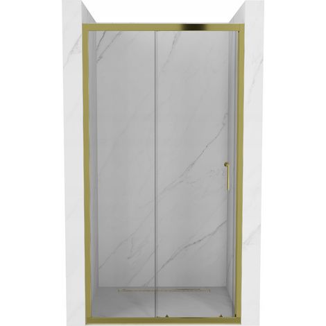 Mexen Apia porte de douche coulissante 135 cm, transparent, doré - 845-135-000-50-00