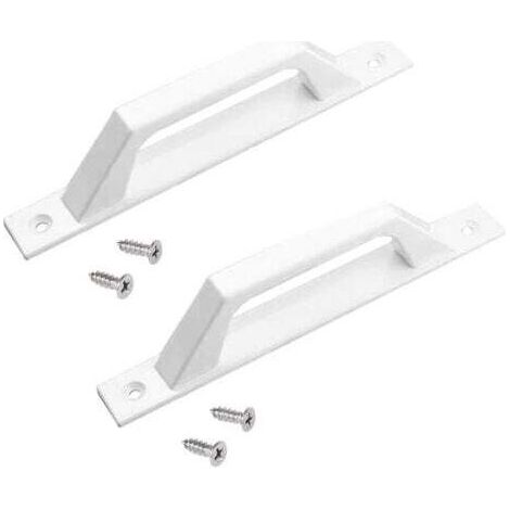 (Weiß) Weißer Aluminium-Türgriff für rechts, 2 Stück, geeignet für Schiebe- oder Drehtüren, praktisch und komfortabel