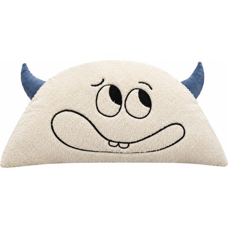 Appui-dos de lit en corne 50x120 cm, coussin expression avec housse amovible lavable, tissu confortable respirant, pour canapé et bureau (1/4)