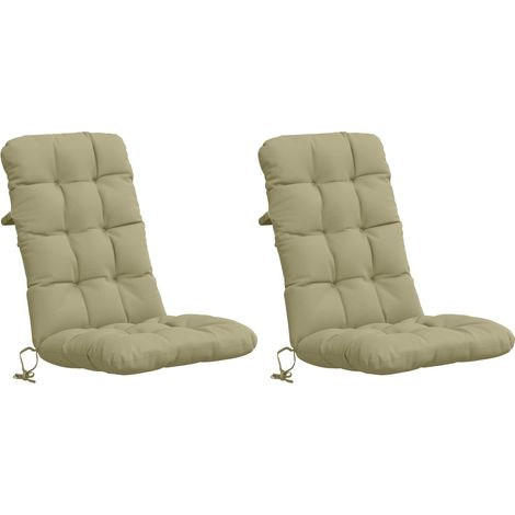 Cojines para Sillas de Respaldo Alto en 2 Piezas VIANEN 2 pcs vidaXL