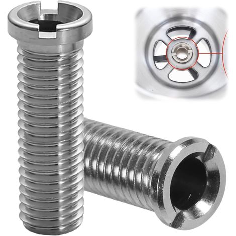 2 viti cave per lavelli, viti cave in acciaio inox M12 x 40 mm, accessori per tappo filtro cestello lavello per cucina, adatte per lavelli da cucina e da bar (1/5)