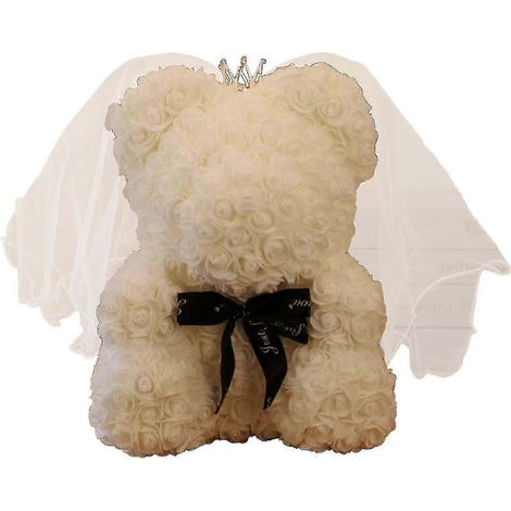 Adorable ours en peluche rose en mousse avec boîte et lumière - Cadeau idéal pour la Saint-Valentin, un anniversaire ou toute autre fête - 25 cm - 2025 (1/4)