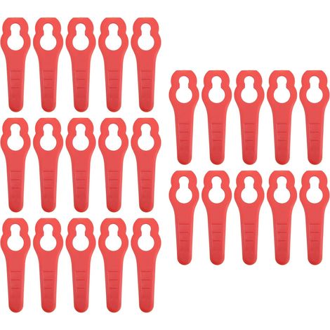 50 Pcs Pelouse Tondeuse en Plastique Blade Grass Trimmer des Lames de Remplacement Efficace Outil de Désherbage Red Abs Tapon de Coupe pour la Coupe de Coupe de Jardin (1/5)