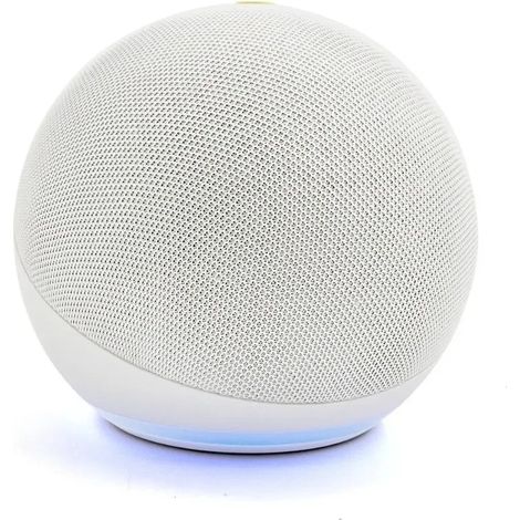 Carte d'insertion sphérique pour haut-parleur Bluetooth sans fil (blanc) avec caisson de basses (1/4)