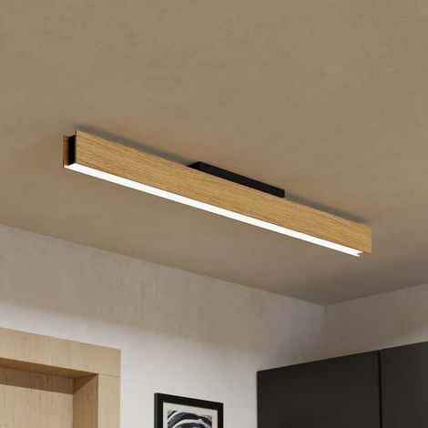 [NEUWERTIG] B-Ware Smart-ZIG-LED-Deckenlampe Anchorena-Z 123 cm RGB CCT dimmbar Eglo Holz (1/2)