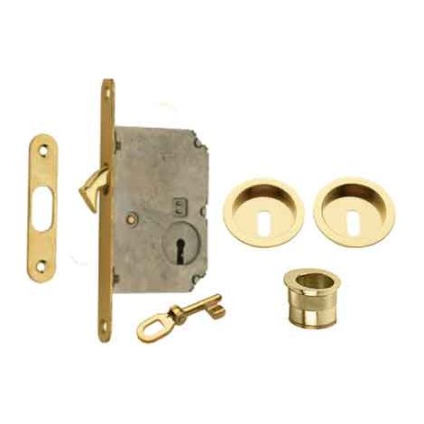 KIT PER PORTE SCORREVOLI CON CHIAVE E NICCHIA TONDA E50 -