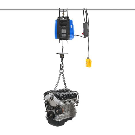 Treuil électrique 1500 W, 220 V Palan électrique portable avec télécommande, capacité de 250 kg, vitesse de 19 m/min, hauteur de 29 m – pour garage, entrepôt (1/5)