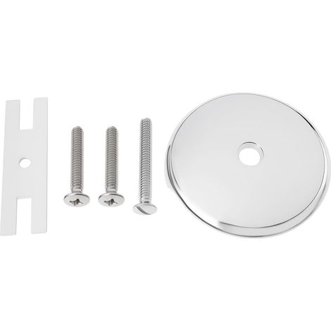 3-1/8 Inch Chrome Zinc Finish Bathtub Overflow Plate (1/5)