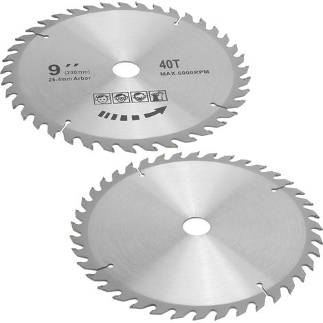 Lame de scie à dents alternées pour le travail du bois, outils de coupe en carbure 9 x 40 dents, 230 mm (1/5)