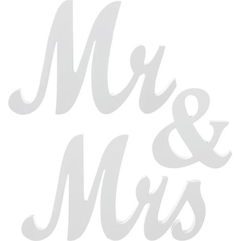 Ornement de Table pour Banquet Mariage en Mdf Blanc, Lettres Autoportantes Mr Mrs Étanches, Décoration Élégante pour Fête et Maison (1/5)