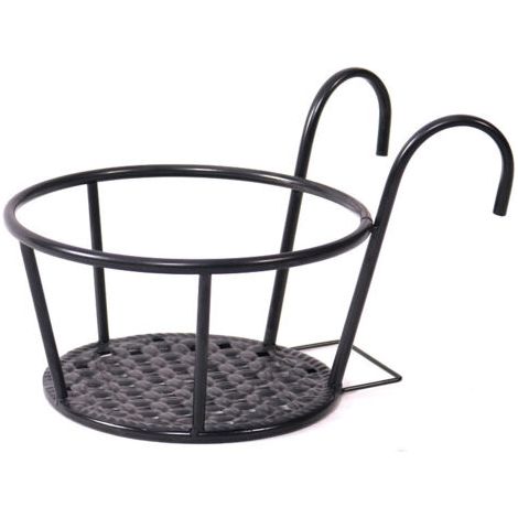 AHLSEN Étagère à Pots De Balcon Au-Dessus des Jardinières De Rail De Plate-Forme Support De Pot De Fleur en Métal Cintres De Pot De Fleur De Clôture Support De Pot De Balcon Plante Vase (1/5)