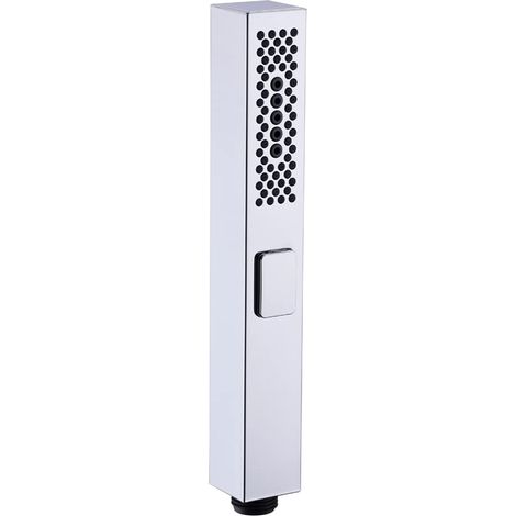 Pommeau de douche à main, 3 modes pommeau de douche carré haute pression pour bain, économie d'eau finition chromée (argent) (1/5)