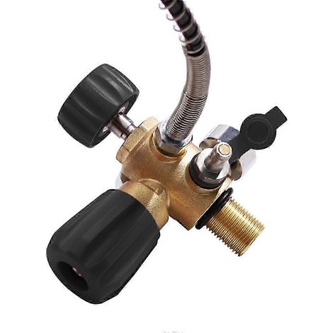 Tuyau de gonflage submersible avec adaptateur pour valve DIN, compatible avec les bouteilles de gaz PCP, M18X1.5 (1/5)