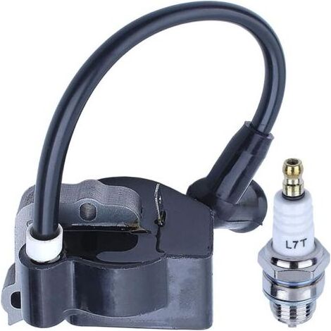 Bobine d'allumage avec bougie d'allumage pour Stihl FS38 FS46 FS45 FS55 FC55 FC55Z FC55-DZ HL45 HL45Z HL45-DZ HS45 HS45Z KM55 KM55RZ KM55C KM55R Tronçonneuse de rechange 4140 400 1308