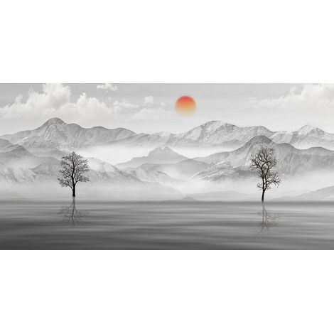 Papier peint panoramique - Paysage Montagnes - 130 cm x 65 cm (1/2)
