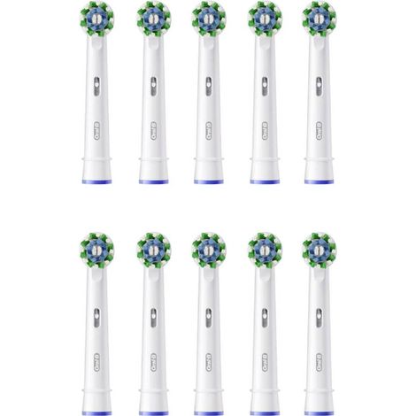 Oral-B Cross Action Testine per spazzolino da denti elettrico 10 pz. Bianco