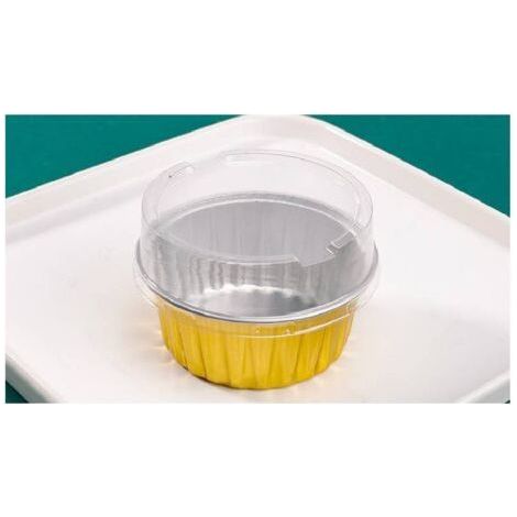 15 moules à muffins jetables en aluminium, pour desserts, pour la cuisine maison, 125 ml (1/3)