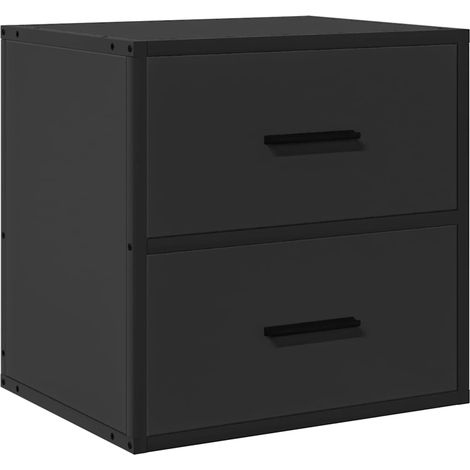 Table de chevet  Cabinet de chevet  Table de nuit murale noir 40x31x39,5 cm (1/5)