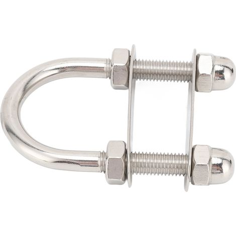 Lot de 1 anneau en U marin inox 316 poli miroir pour voilier et amarrage M10 95x45mm (1/5)