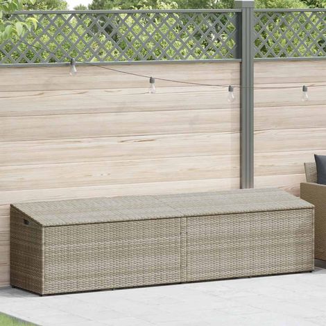 Maison Exclusive - Baule da Giardino Grigio Chiaro 220x50x58 cm in Polyrattan