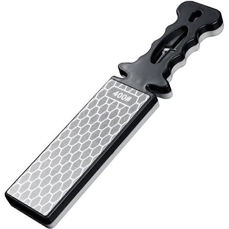 Plaque d'affûtage diamantée 5 en 1 pour couteaux, double face, grain 400/1000, surface alvéolée, outil d'affûtage pour cuisine extérieure (1/4)
