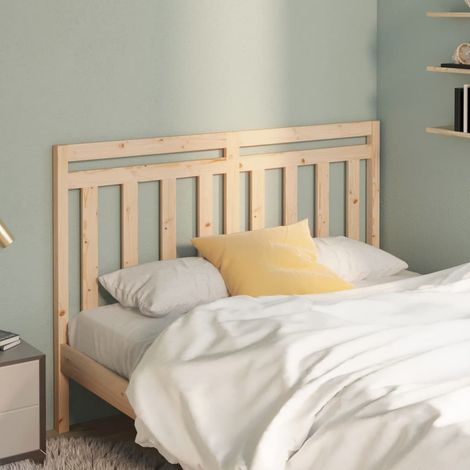 Bed Headboard  Light brown  Solid Pine Wood   Durable   Bed Headboard vidaXL (1/5)