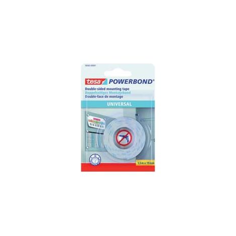 NASTRO BIADESIVO POWERBOND 58565- - mm.19h. in rotoli da mt.1,5 - colore bianco - 12 pezzi TESA