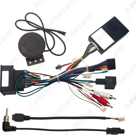 Power cable and protocol box for upgrading the Android 16P widescreen navigation system in Chevrolet Cruze, Aveo and Trax (1/5)