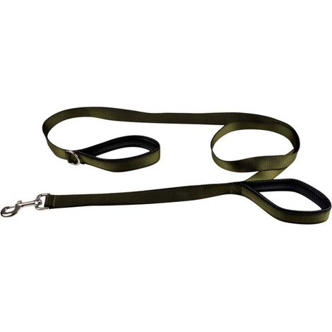 Laisse de Dressage "Double Poignées" 250cm Kaki (1/2)