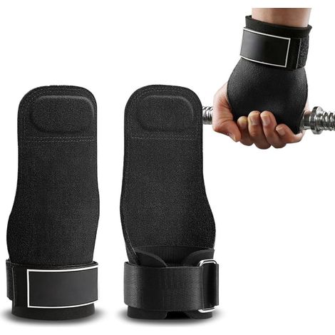 Elkuaie Sangles de crochets de poignet – Gants Deadlift – Support de préhension pour l'entraînement de force – 1 paire – Salle de fitness (1/5)