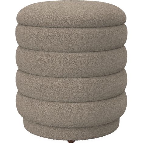 Mömax Sitzbank Nina mit Stauraum inkl. 2 Hocker Boucl&eacute Beige (1/5)