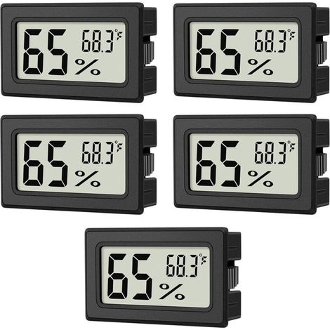 Thermo-Hygrometer für den Innenbereich, 5 Mini-Hygrometer für Gewächshäuser, Terrarien, Autos, Wohnungen und Büros. Praktisch und vielseitig. (1/4)