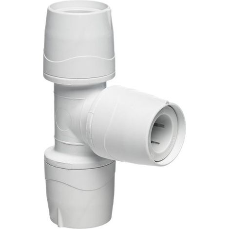 Polypipe PolyMax MAX215 15mm Pushfit Equal Tee White Single