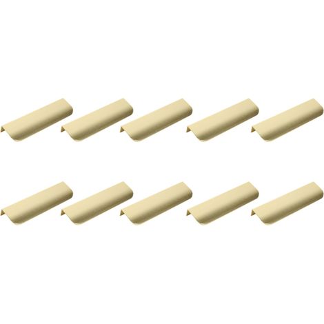 Tirador invisible sin taladrar, 150 mm, paquete de 10 unidades para puertas de armarios de aleación de aluminio. (1/5)