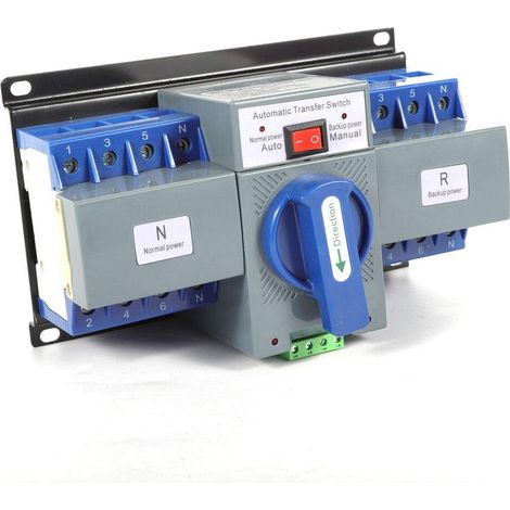 Interruttore di trasferimento automatico Dual Power, 4P 63A AC 220 V, interruttore di alimentazione, doppio alimentatore automatico per la lotta antincendio, aeroporti, trasmettitore TV