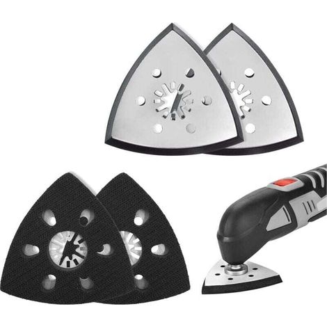 4-piece triangular sanding pad set, Parkside sanding pad, triangular sanding pad, Parkside multi-tool accessory, triangular sanding pad (93mm), (1/4)