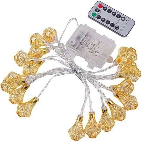 20LED in ferro battuto, le goccioline di acqua stringa di luce solare all'aperto vacanza con giardino a prato di nozze Western garden luci decorative (1/5)