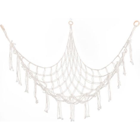 CREA Grand filet ou hamac pour animaux en peluche bohème, 139,7 cm, hamac pour jouets, objets en macramé, coin de rangement pour animaux, filet suspendu, hamac en maille, sac de rangement pour jouets