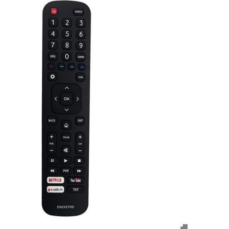 Télécommande De Remplacement - Pour Hisense TV Modèles H55M3300 H50M3300 H49M3000 H49M2600 H43MEC3050 H75M7900 H65M7000 H40M3300 - Noir - 1 Pièce (1/5)