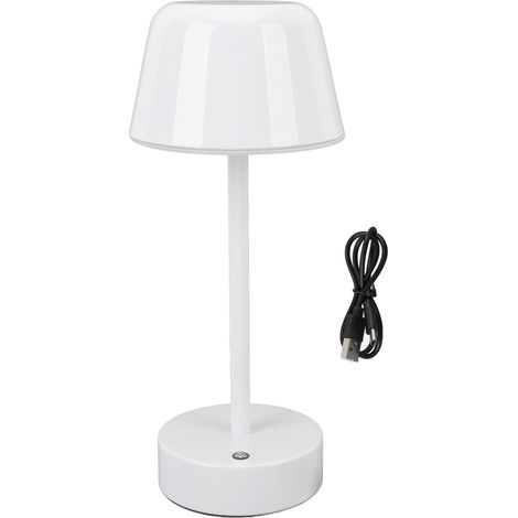 Lampe de bureau LED rechargeable sans fil variateur progressif tactile 3 températures de couleur pour salon chambre bar (1/5)