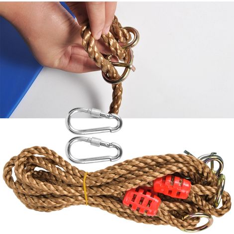 Hamac balançoire pour enfants avec corde et mousquetons de fixation