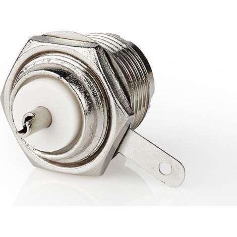 Connettore PL259 Dritto Femmina Nichelato 75 Ohm Telaio Diametro ingresso cavo 50 mm Metallo Argento 25 pz Sacchetto di plastica