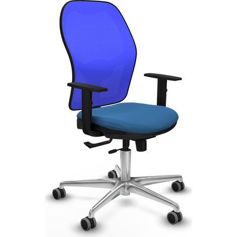 Sedia da ufficio piqueras y crespo Jorquera blu pelle sintetica (1/2)
